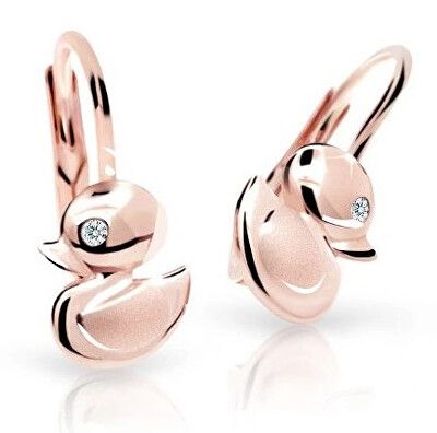 Cutie Jewellery - Dětské náušnice z růžového zlata C1954-10-10-X-4