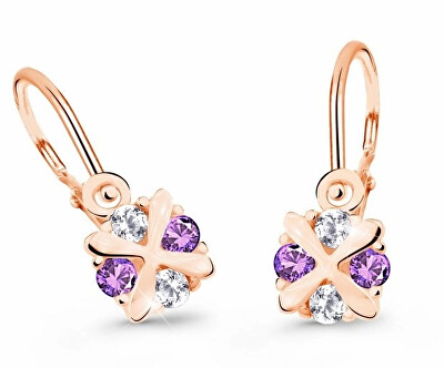 Cutie Jewellery - Dětské náušnice z růžového zlata C2153-10-X-4