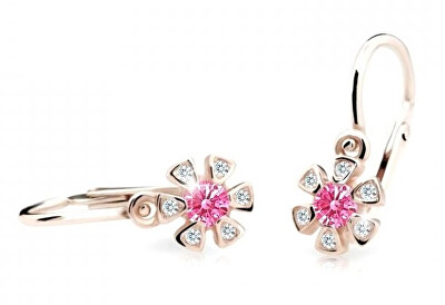 Cutie Jewellery - Dětské náušnice z růžového zlata C2156-10-X-4