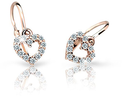 Cutie Jewellery - Dětské náušnice z růžového zlata C2157-10-X-4