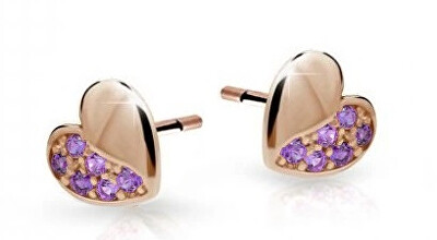Cutie Jewellery - Dětské náušnice z růžového zlata C2160-30-X-4