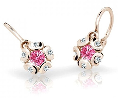 Cutie Jewellery - Dětské náušnice z růžového zlata C2178-10-X-4