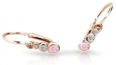 Cutie Jewellery - Dětské náušnice z růžového zlata C2255-10-X-4