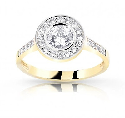 Cutie Jewellery - Dokonalý prsten ze žlutého zlata se zirkony Z8032-10-X-1