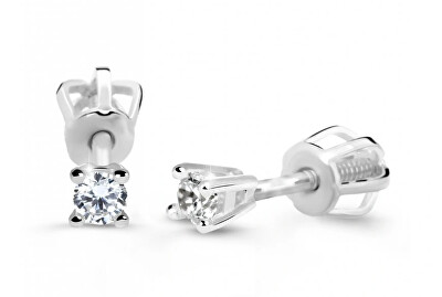 Cutie Jewellery - Drobné náušnice z bílého zlata se zirkony Z60129-30-10-X-2