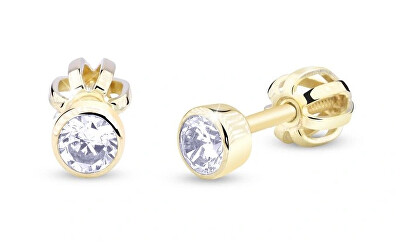 Cutie Jewellery - Drobné náušnice ze žlutého zlata se zirkony Z3034-30-10-X-1