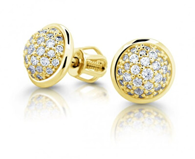 Cutie Jewellery - Elegantní náušnice ze žlutého zlata se zirkony Z6404-3258-30-10-X-1