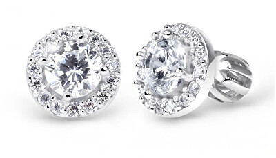 Cutie Jewellery - Elegantní peckové náušnice z bílého zlata Z60168-30-10-X-2