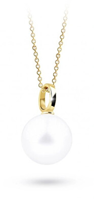 Cutie Jewellery - Elegantní přívěsek ze žlutého zlata s pravou perlou Z3029-40-C4-X-1