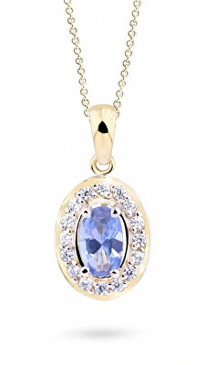 Cutie Jewellery - Elegantní přívěsek ze žlutého zlata se zirkony Z8056-40-70-X-1