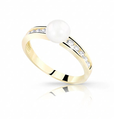 Cutie Jewellery - Elegantní prsten ze žlutého zlata s perlou Z8035-10-X-1