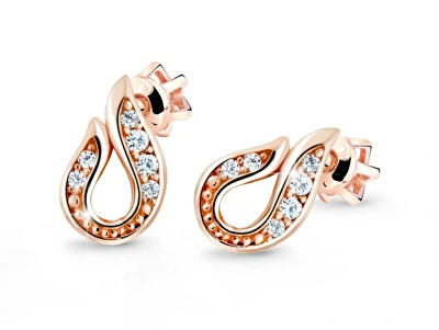 Cutie Jewellery - Jedinečné náušnice z růžového zlata Z3062-30-10-X-4
