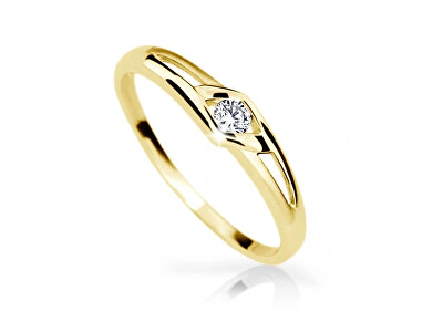 Cutie Jewellery - Jemný zásnubní prsten ze žlutého zlata Z6814-1633-10-X-1