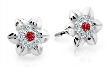 Cutie Jewellery - Krásné dětské náušnice z bílého zlata C2202-30-X-2