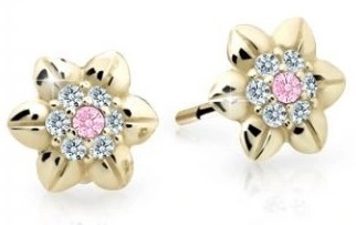 Cutie Jewellery - Krásné dětské náušnice ze žlutého zlata C2202-30-X-1