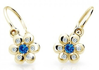 Cutie Jewellery - Kytičkové dětské náušnice ze žlutého zlata C2247-10-X-1