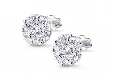 Cutie Jewellery - Krásné náušnice z bílého zlata se zirkony Z8040-30-10-X-2
