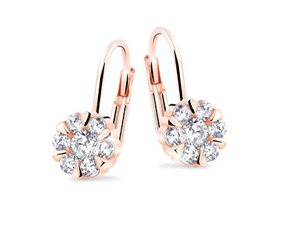 Cutie Jewellery - Krásné náušnice z růžového zlata se zirkony Z8039-55-10-X-4