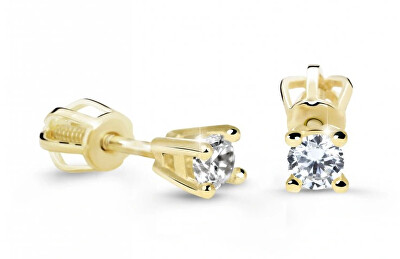 Cutie Jewellery - Krásné náušnice ze žlutého zlata se zirkony Z61062-30-10-X-1