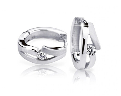 Cutie Jewellery - Kruhové náušnice z bílého zlata Z6483-2026-80-10-X-2