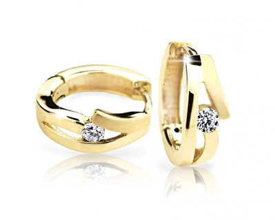 Cutie Jewellery - Kruhové náušnice ze žlutého zlata Z6483-2026-80-10-X-1