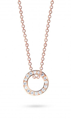 Cutie Jewellery - Kruhový přívěsek z růžového zlata Z3061-40-10-X-4