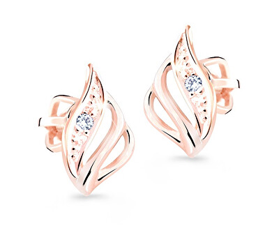 Cutie Jewellery - Luxusní zlaté náušnice s třpytivými zirkony Z8024-30-10-X-L4