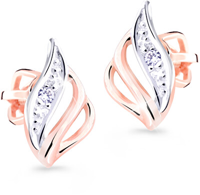 Cutie Jewellery - Luxusní zlaté náušnice s třpytivými zirkony Z8024-30-10-X-R4