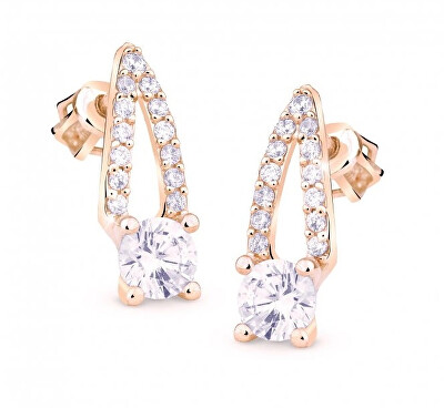 Cutie Jewellery - Luxusní zlaté náušnice s třpytivými zirkony Z8044-30-10-X-4