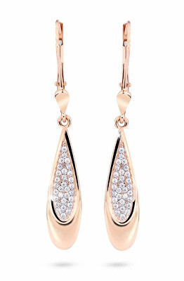 Cutie Jewellery - Luxusní zlaté náušnice se zirkony Z8052-55-10-X-4