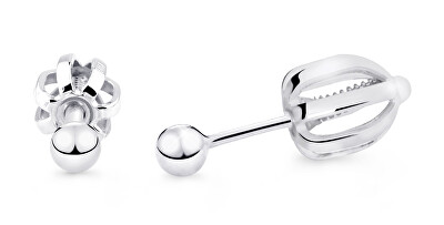 Cutie Jewellery - Minimalistické náušnice pecky z bíleho zlata Z5013-30-X-2