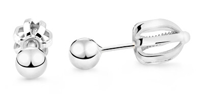 Cutie Jewellery - Minimalistické náušnice pecky z bíleho zlata Z5014-30-X-2
