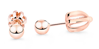 Cutie Jewellery - Minimalistické náušnice pecky z růžového zlata Z5014-30-X-4