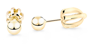 Cutie Jewellery - Minimalistické náušnice pecky ze žlutého zlata Z5014-30-X-1