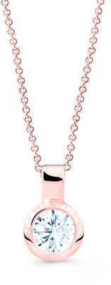 Cutie Jewellery - Minimalistický přívěsek z růžového zlata Z8005-40-10-X-4