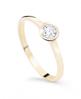 Cutie Jewellery - Minimalistický prsten ze žlutého zlata Z8004-10-X-1