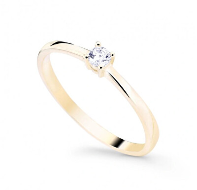 Cutie Jewellery - Minimalistický prsten ze žlutého zlata Z8008-10-X-1