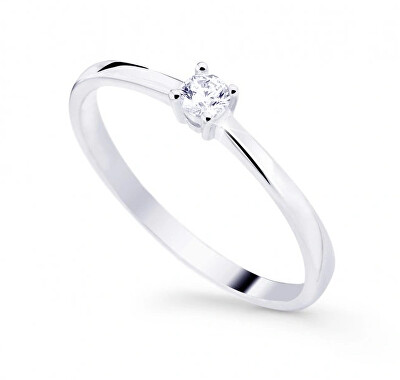 Cutie Jewellery - Minimalistický prsten z bílého zlata Z8008-10-X-2