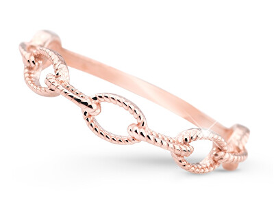 Cutie Jewellery - Moderní prsten z růžového zlata Z5029-X-4