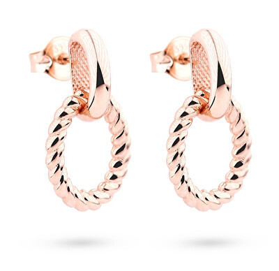 Cutie Jewellery - Módní náušnice z růžového zlata Z5028-20-X-4