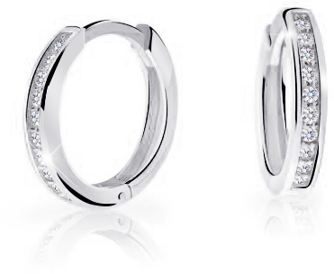 Cutie Jewellery - Nadčasové kruhové náušnice z bílého zlata C3343-80-X-2