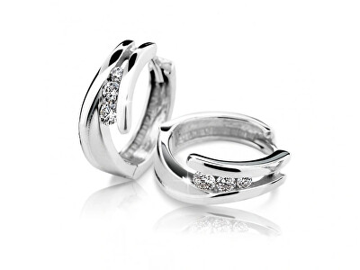 Cutie Jewellery - Nadčasové kruhové náušnice z bílého zlata Z6433-1794-80-10-X-2