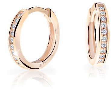 Cutie Jewellery - Nadčasové kruhové náušnice z růžového zlata C3343-80-X-4