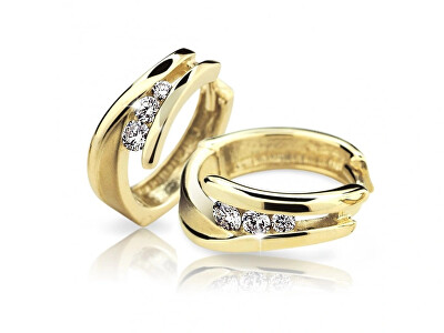 Cutie Jewellery - Nadčasové kruhové náušnice ze žlutého zlata Z6433-1794-80-10-X-1