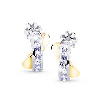 Cutie Jewellery - Nadčasové půlkruhové náušnice ze zlata Z5023-30-10-X-1