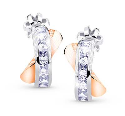 Cutie Jewellery - Nadčasové půlkruhové náušnice ze zlata Z5023-30-10-X-4