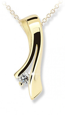 Cutie Jewellery - Nadčasový přívěsek ze žlutého zlata se zirkonem Z6310-1796-40-10-X-1
