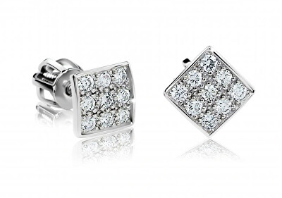 Cutie Jewellery - Nádherné náušnice z bílého zlata se zirkony Z6420-2096-30-10-X-2