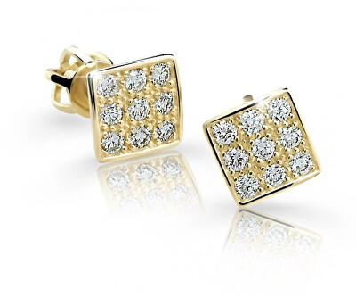 Cutie Jewellery - Nádherné náušnice ze žlutého zlata se zirkony Z6420-2096-30-10-X-1