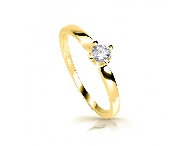 Cutie Jewellery - Nádherný prsten ze žlutého zlata se zirkonem Z6898-4041-10-X-1